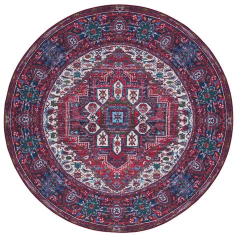 Safavieh Tucson Red Blue Ft X Ft Machine Washable Border