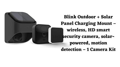 Blink Outdoor Solar Panel Charging Mount Wireless Youtube