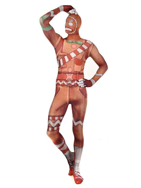 Fortnite Merry Marauder Halloween Costume Game Battle Spandex Lycra