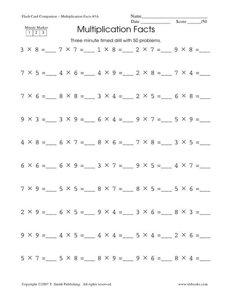 Math Fluency Sheets Pdf