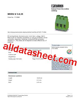 1714968 Datasheet(PDF) - PHOENIX CONTACT