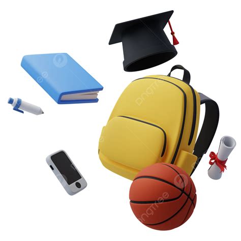 School Items Cartoon Objects Education Concept Education Clipart