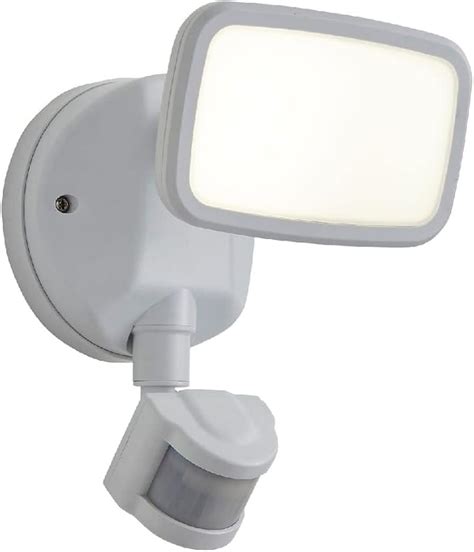 Britalia Led White Outdoor Modern Single Head Flood Light With Pir