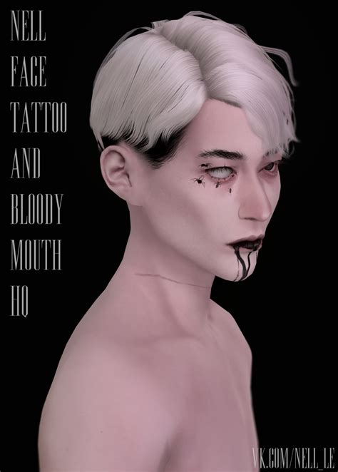 nell-le: Face Tattoo and Bloody Mouth - hq... - Dopecherryblossomheart