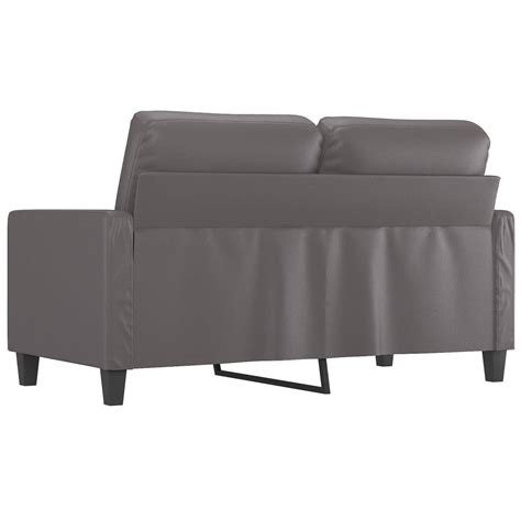 2 Sitzer Sofa Grau 120 Cm Kunstleder Weddig