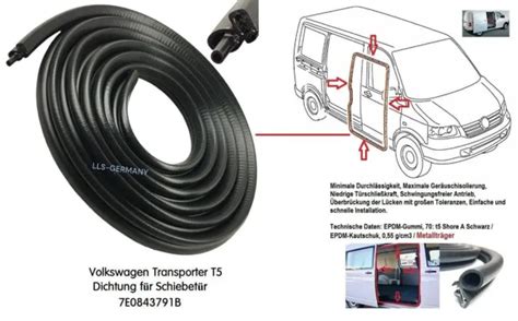 Schiebet R Dichtung F R Vw Volkwagen T T Transporter Kasten Dichtung