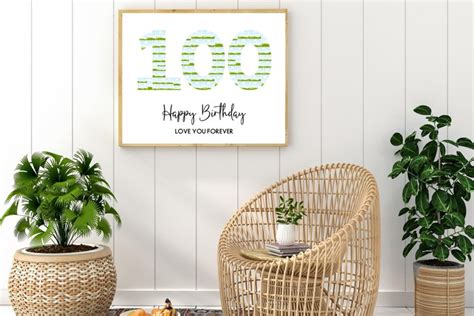 Editable 100th Birthday photo collage | Birthday gift