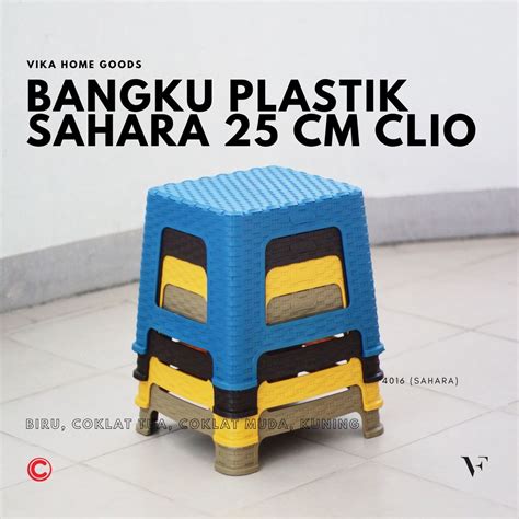 Jual Kursi Bangku Kecil Mini Pendek Rotan Jongkok Plastik Sahara Clio