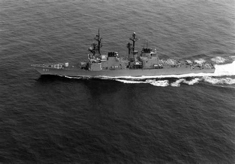 Aerial Port Beam View Of The Spruance Class Destroyer Uss Fife Dd 991