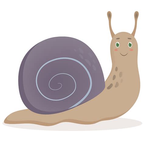 ilustração bonito dos desenhos animados de um caracol caracol de