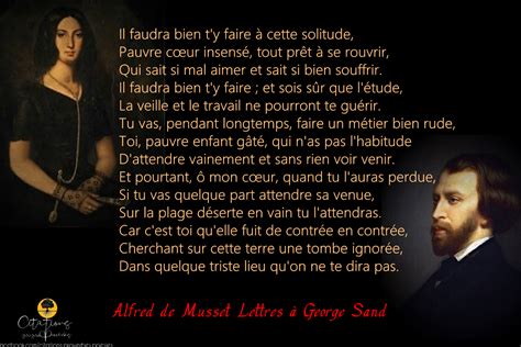 Alfred De Musset Lettres George Sand Citations Proverbes Et Po Sies