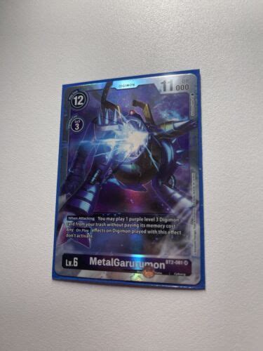 Mavin | MetalGarurumon BT2-081 SR Super Rare Digimon TCG Card Game ENGLISH