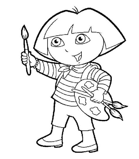 Dora The Explorer Coloring Pages To Print - Coloring Home