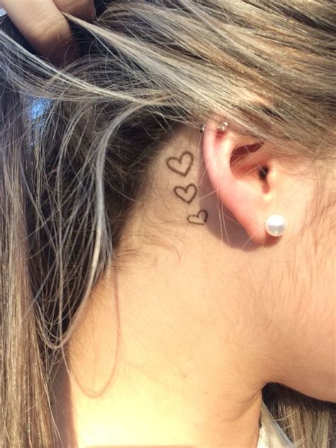 Behind The Ear Tattoos Hearts