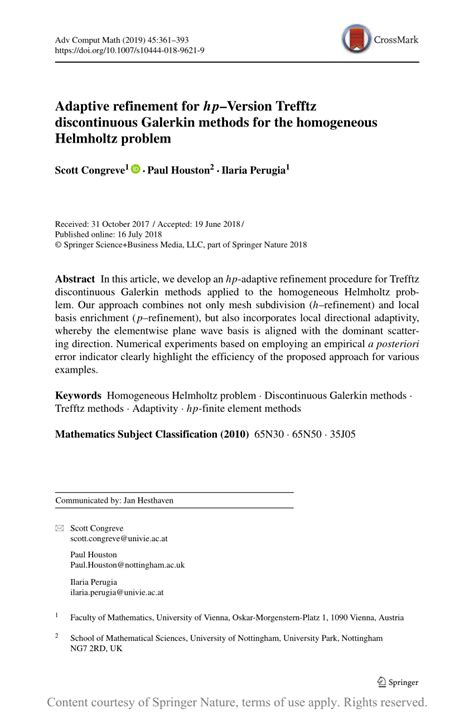 Adaptive Refinement For Hp Version Trefftz Discontinuous Galerkin