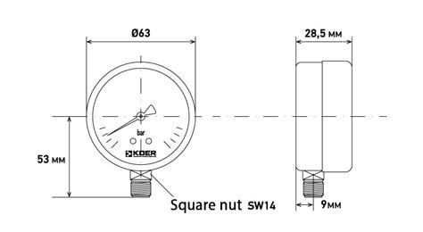 RADIAL MANOMETER KM 621R Sanitary Engineering KOER