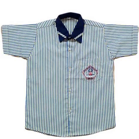 Boys Cotton Blue School Uniform Shirt, Size: Small at Rs 130/piece in ...