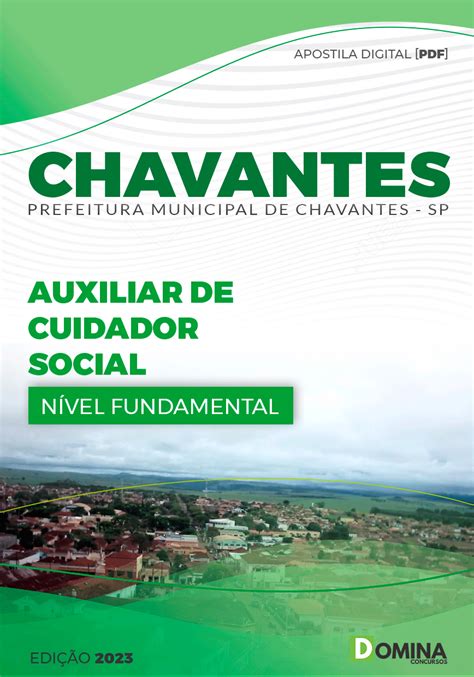 Apostila Pref Chavantes Sp 2023 Auxiliar De Cuidador Social