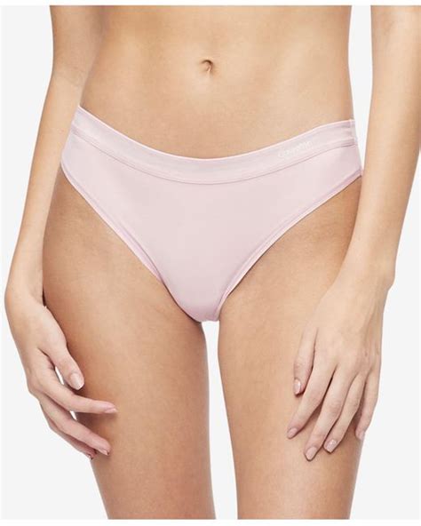 Calvin Klein Synthetic Second Skin Brazilian Bikini Underwear In Pink