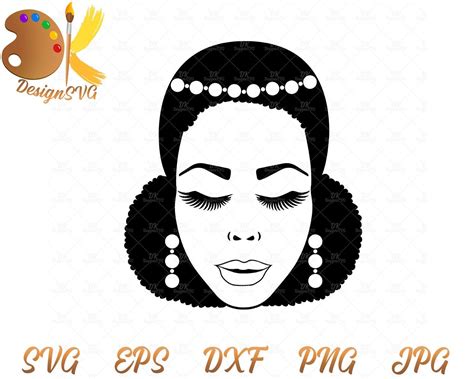 Afro Woman Svg Black Woman Svg Afro Puffs Svg Afro Queen Silhouette Svg