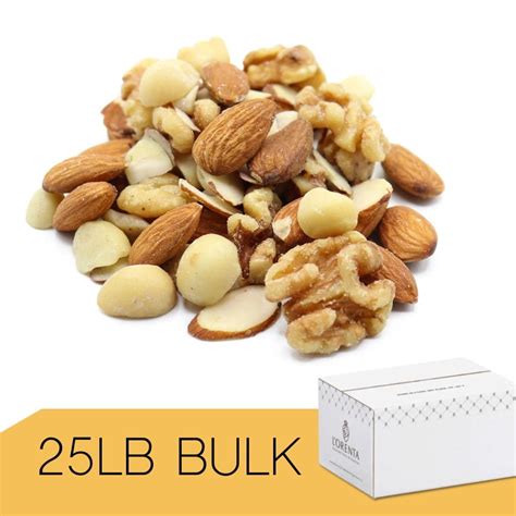 Deluxe Raw Mixed Nuts - Bulk - 25 lb. Case