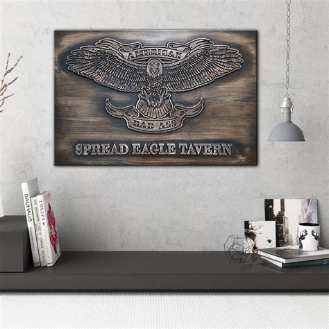 Eagle Wall Decor Eagle Wood Wall Art Large Wall Hanging Carve | Etsy