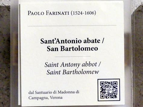 Heiligen Antonius Abbas und Bartholomäus Paolo Farinato Paolo