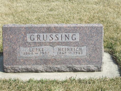 Heinrich Grussing 1862 1943 Find A Grave Memorial