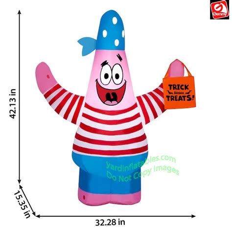 35 Gemmy Airblown Inflatable Nickelodeon Patrick Star As Halloween