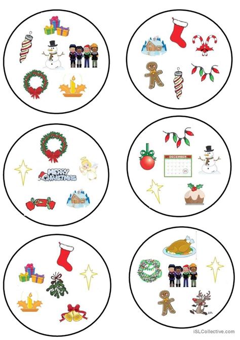 Christmas Dobble English Esl Worksheets Pdf Doc Kerstmis Kerst