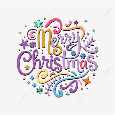 Merry Christmas Lettering Typography Vector Merry Christmas