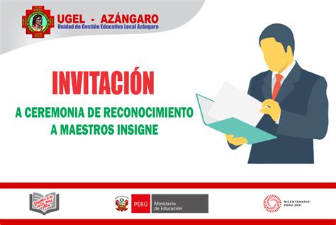 Invitaci N A Ceremonia De Reconocimiento A Los Maestros Insigne Del