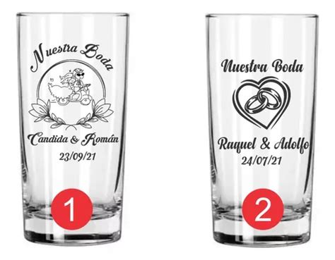 Pzas Vaso Cubero Personalizado Bodas Xv A Os Etc En Venta En