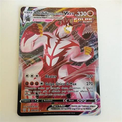 Carta Pokemon Urshifu Golpe Decisivo Vmax Full Art 086 163 Estilos De