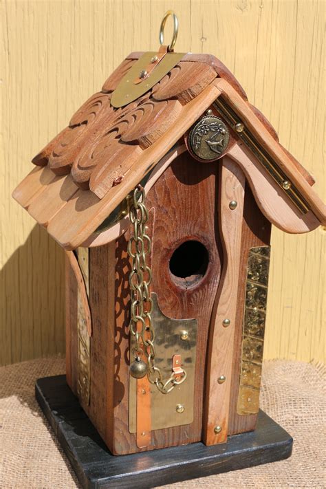 Handmade Copper And Brass Artistic Bird House 4005 Etsy Canada