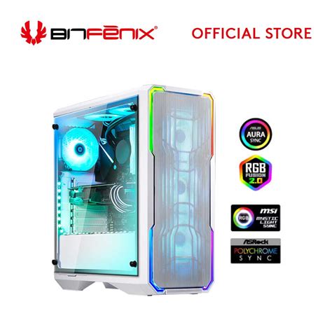 Bitfenix Enso Mesh Tempered Glass Atx Gaming Case With Aura Sync