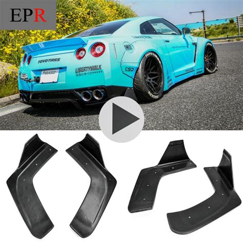 Accesorios De Coche Gt R Fibra De Vidrio Lb Estilo Parachoques Trasero