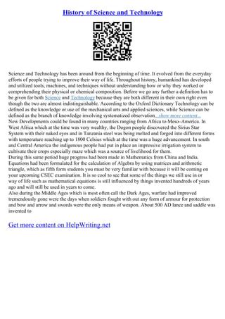 History Of Science And Technology PDF