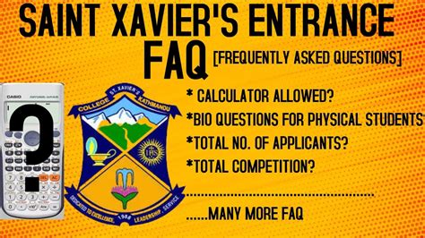 SAINT XAVIER S ENTRANCE FAQ CALCULATOR ALLOWED YouTube