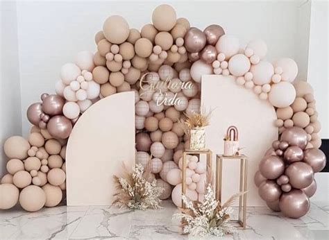 Pcs Boho Summer Balloon Arch Garland Retro Natural Nude Chrome Champagne Adult Party Baby