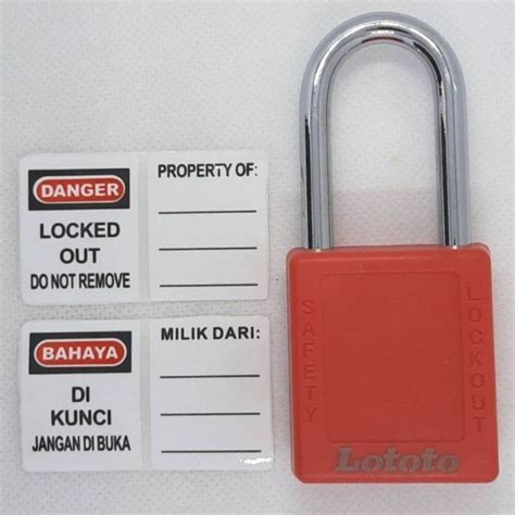 Gembok Safety Loto Padlock Safety Lockout Tagout LOTOTO L410 Merah