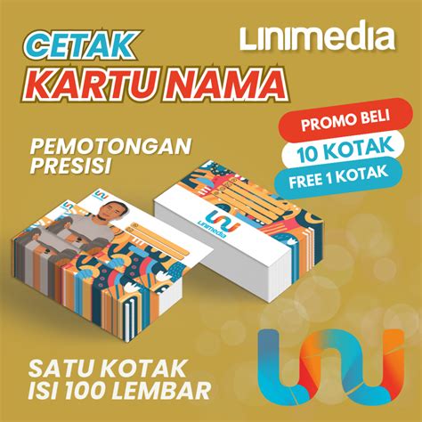 Jual Cetak Kartu Nama Sisi Sisi Bahan Art Carton Gram Kotak