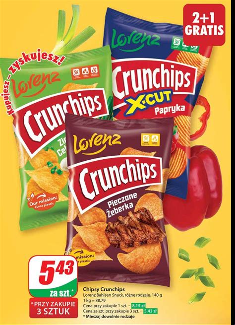 Chipsy Zielona Cebulka Crunchips Crunchips Lorenz Cena Promocje