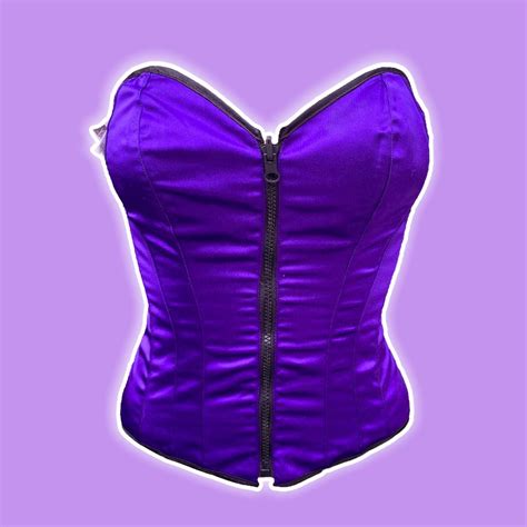 Shirley Of Hollywood Womens Pink And Purple Corset Depop