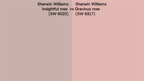 Sherwin Williams Insightful Rose Vs Gracious Rose Side By Side Comparison