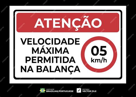 Placa De Velocidade Máxima Permitida - Placa de atenção velocidade máxima permitida na balança | Vetor Premium