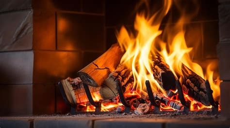 Premium Photo Fireside Serenity Closeup Of Fireplace With A Focus On