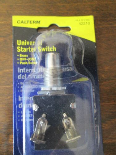 Universal Metal Push Button Starter Switch Momentary On 15 Amp 12 Volt Dc For Sale Online Ebay