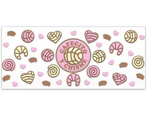 Cafecito Y Chisme Svg Libbey Glass Wrap Svg Pan Dulce Concha 16oz