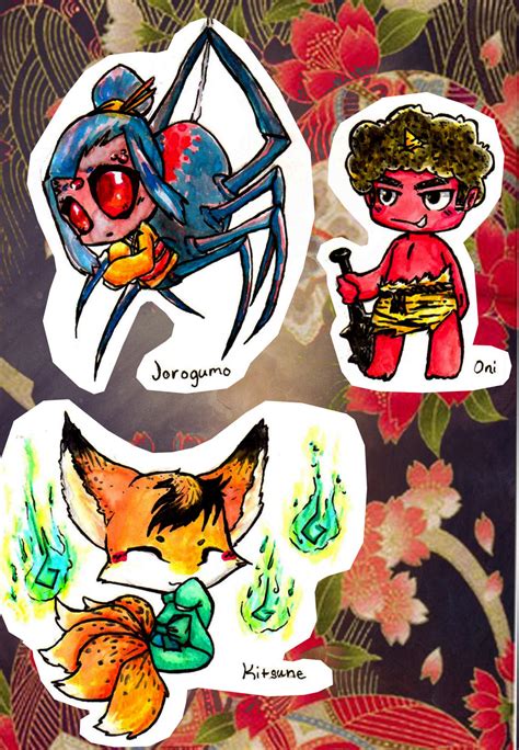 Japanese Mythical Creatures Chibis 2 By Inya Spring On Deviantart